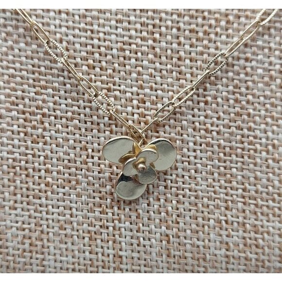 Jade & Jasper Long Chain Station Necklace 3D Flowers Textured Chain 38" Long - Picture 6 of 11